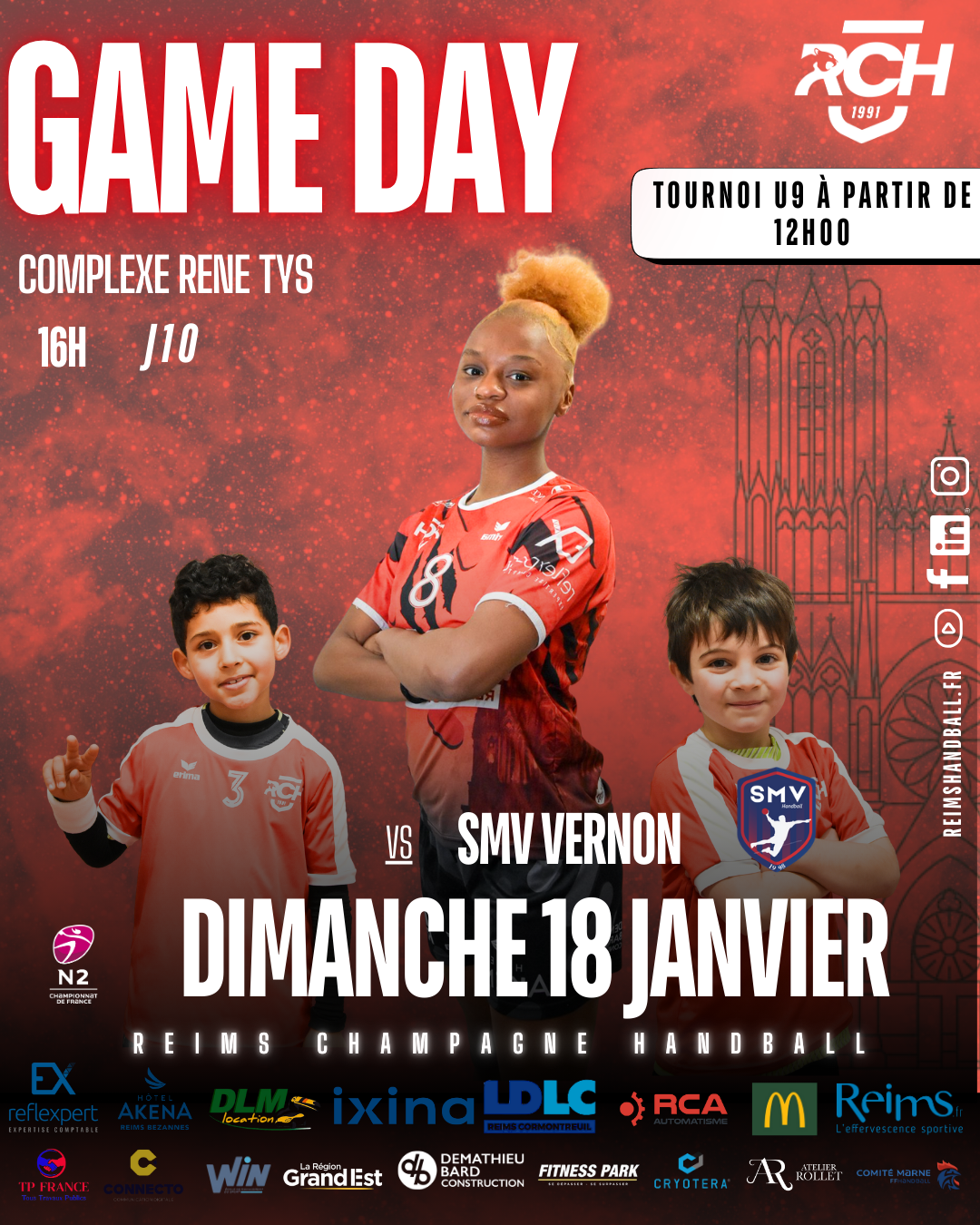 🔥 Game Day Handball à Reims : une journée 100% rouge et noir 🔥