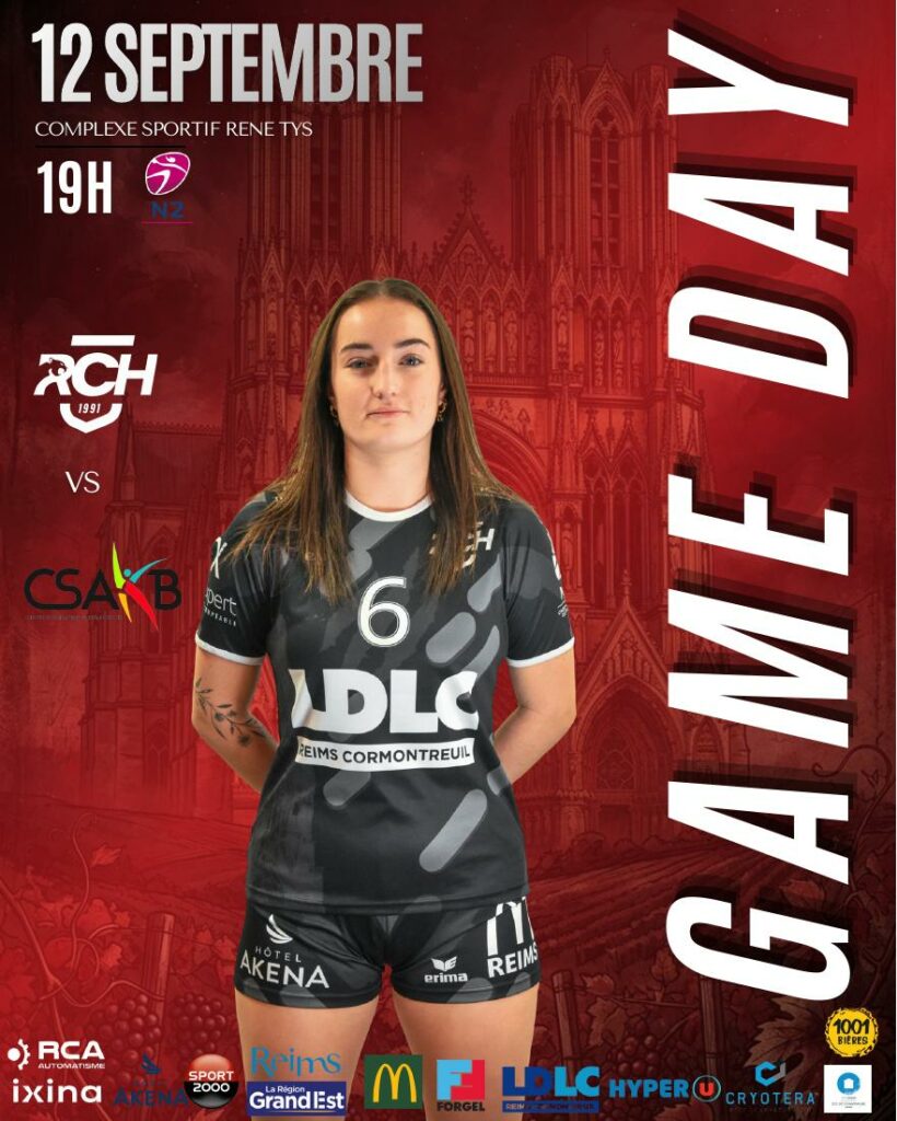 Affiche N2F Reims Champagne Handball – Kremlin-Bicêtre, 12 septembre 2026 à 19h au complexe René-Tys
