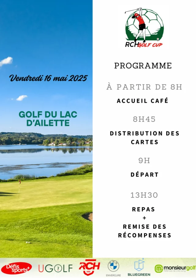 🏌️‍♂️ RCH Golf Cup - SOLD-OUT ! ✅
La première édition de la #RCHGolfCup affiche complet ! 👏

Ce vendredi 16 mai, 10 équipes de 3 joueurs se retrouveront sur le magnifique parcours du Golf de l’Ailette pour une journée conviviale mêlant sport, réseau et bonne humeur ⛳️☀️

🎯 Une belle opportunité de renforcer les liens entre partenaires autour des valeurs qui nous rassemblent : esprit d’équipe et performance !

Merci à tous les participants et partenaires pour votre confiance 🤝
Hâte de vous retrouver sur le green ! 🟢

#RCH #RCHGolfCup #SportBusiness #Golf #Réseau #TeamRCH

@defis_sports @ugolfyourway @bmwenvergurereims  @golfsbluegreen @monsieurgolf_